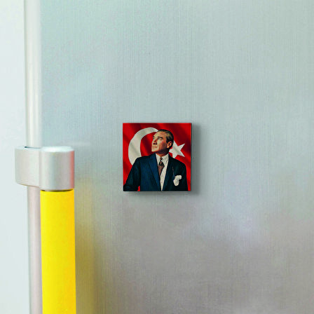Atatürk Baskılı Doğaltaş  Magnet(KRT-099)Buzdolabı Süsü