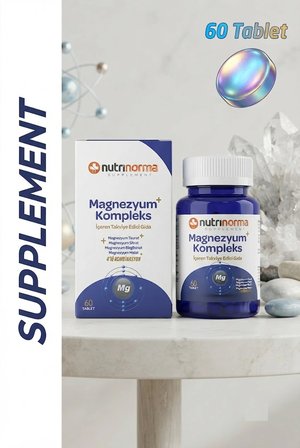 Magnezyum Kompleks 60 Tablet | 4 Farklı Magnezyum Formu İçeren Premium Mineral Takviyesi | Günlük Yaşam ve Aktif Rutin İçin Özel Formül