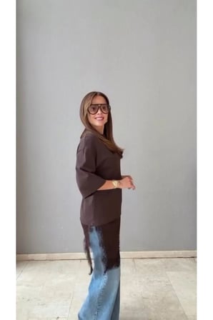 Oversize Salaş Bluz Şık Saten Kat ve Dantel Tasarım
