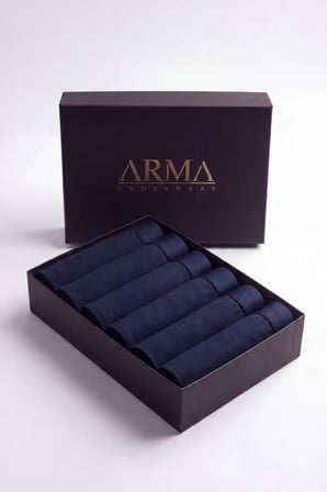 Özel Seri Tasarım Stil Seçim Erkek Premium Bambu Lacivert Boxer 6'lı