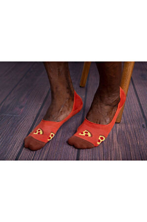 MRHERO Çok Renkli Unisex Tekli Paket PİZZA Temalı Babet Renkli Çorap  1033-MH RENKLİ