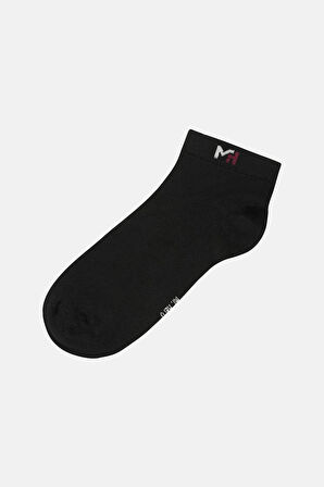 MRHERO Bambu 6'lı Erkek Parfüm Kokulu Düz Basic Patik Kaymaz Çorap 1083-MH SİYAH