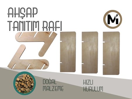 Ahşap Tanıtım Rafı