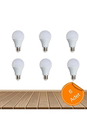 Led Ampul Beyaz Renk 9 Watt Tasarruflu 6 Adet