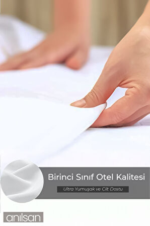 Beyaz Lastikli Çarşaf - %100 Pamuk, 63 Tel, Tek & Çift Kişilik Seçenekleriyle - Ev, Otel Çarşafı