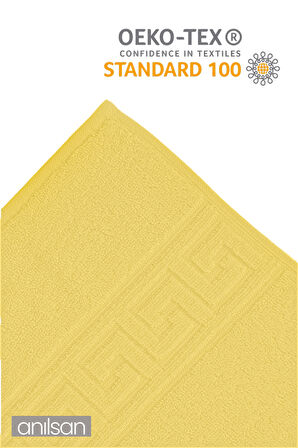 2'li Sarı Greek El Havlusu - 50x90 Cm, 225 Gr, %100 Pamuk, Spa Ve Otel Havlusu, Günlük Kullanıma Uygun
