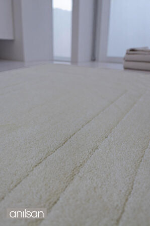 Alora Bej Büyük Ayak Havlusu - 60x130 Cm , 920 GR %100 Pamuk, Spa Ve Otel Banyo Paspası 