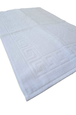 6 lı Ayak İzli Banyo Paspas Pamuklu Ayak Havlusu 50x70 Cm