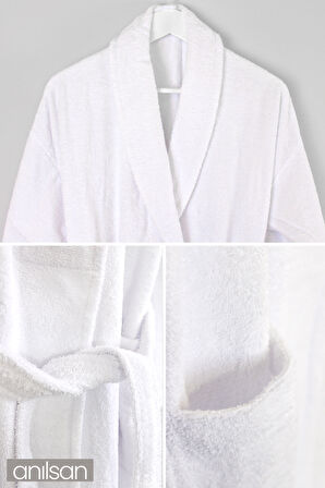 %100 Pamuk Bornoz - Şalyaka Otel Bornozu, Spa Için Ideal, Günlük Kullanıma Uygun