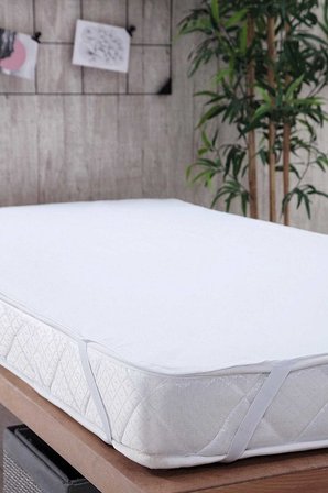 200x200 Çift Kişilik Alez  4 Köşe Lastikli Pamuklu Yatak Koruyucu