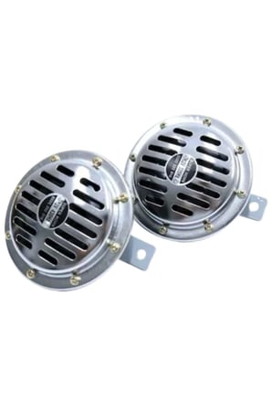 12V Krom Hella Oto Korna Seti Çiftli Universal Yüksek Sesli Metal Kasa Araç Kornası