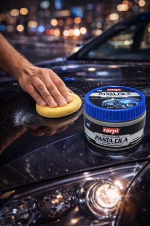 Pasta Cila 200 ml Çizik Giderici Parlatıcı Teflon Katkılı Süngerli Set Mavi