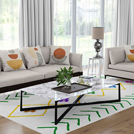 Kaymaz Taban Yıkanabilir Halı – Mutfak, Salon, Yatak Odası için Modern Dijital Baskı Halı