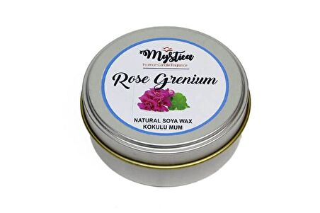 Soya Wax  Mum Kokulu Tenekede Rose Grenium