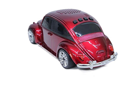 Beetle Araba Görünümlü Taşınabilir  Bluetooth Hoparlör Ve Radyo Speaker