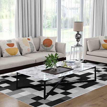 Kaymaz Taban Yıkanabilir Halı – Mutfak, Salon, Yatak Odası için Modern Dijital Baskı Halı