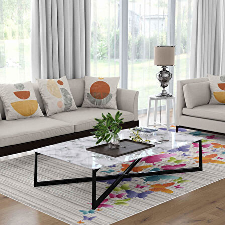 Kaymaz Taban Yıkanabilir Halı – Mutfak, Salon, Yatak Odası için Modern Dijital Baskı Halı