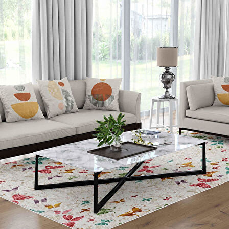 Kaymaz Taban Yıkanabilir Halı – Mutfak, Salon, Yatak Odası için Modern Dijital Baskı Halı