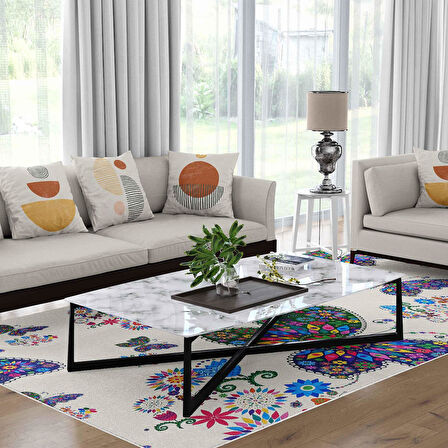 Kaymaz Taban Yıkanabilir Halı – Mutfak, Salon, Yatak Odası için Modern Dijital Baskı Halı