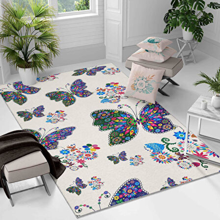 Kaymaz Taban Yıkanabilir Halı – Mutfak, Salon, Yatak Odası için Modern Dijital Baskı Halı