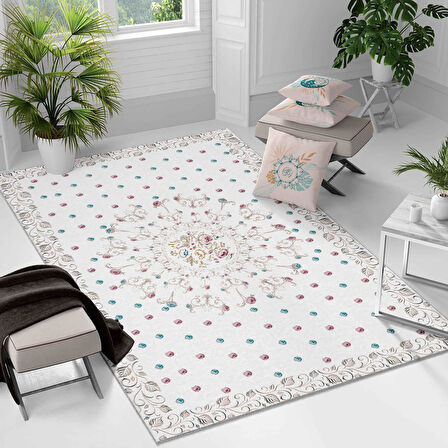 Kaymaz Taban Yıkanabilir Halı – Mutfak, Salon, Yatak Odası için Modern Dijital Baskı Halı