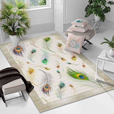 Kaymaz Taban Yıkanabilir Halı – Mutfak, Salon, Yatak Odası için Modern Dijital Baskı Halı