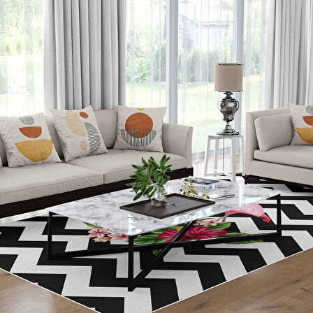 Kaymaz Taban Yıkanabilir Halı – Mutfak, Salon, Yatak Odası için Modern Dijital Baskı Halı