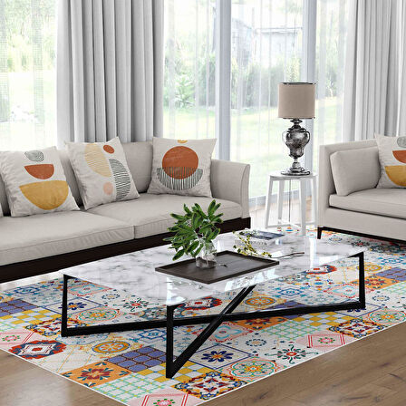 Kaymaz Taban Yıkanabilir Halı – Mutfak, Salon, Yatak Odası için Modern Dijital Baskı Halı