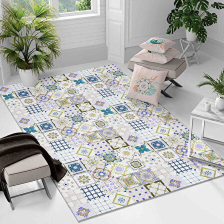 Kaymaz Taban Yıkanabilir Halı – Mutfak, Salon, Yatak Odası için Modern Dijital Baskı Halı