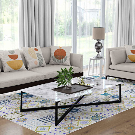 Kaymaz Taban Yıkanabilir Halı – Mutfak, Salon, Yatak Odası için Modern Dijital Baskı Halı