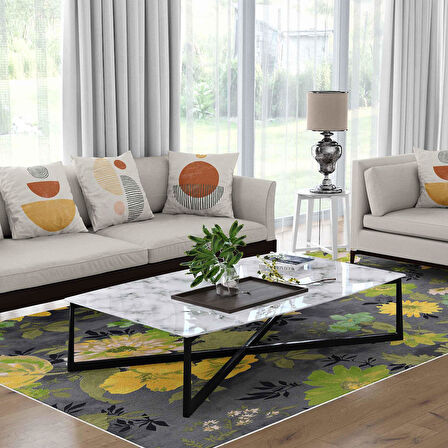 Kaymaz Taban Yıkanabilir Halı – Mutfak, Salon, Yatak Odası için Modern Dijital Baskı Halı