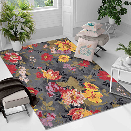 Kaymaz Taban Yıkanabilir Halı – Mutfak, Salon, Yatak Odası için Modern Dijital Baskı Halı