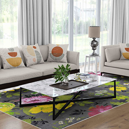 Kaymaz Taban Yıkanabilir Halı – Mutfak, Salon, Yatak Odası için Modern Dijital Baskı Halı