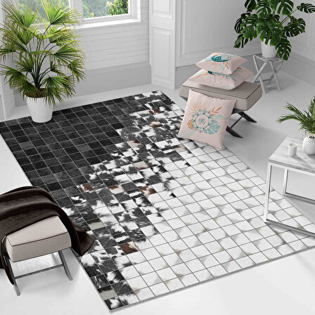 Kaymaz Taban Yıkanabilir Halı – Mutfak, Salon, Yatak Odası için Modern Dijital Baskı Halı