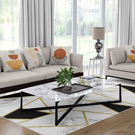 Kaymaz Taban Yıkanabilir Halı – Mutfak, Salon, Yatak Odası için Modern Dijital Baskı Halı