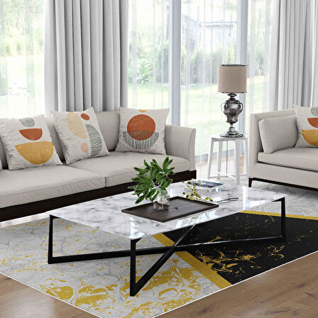 Kaymaz Taban Yıkanabilir Halı – Mutfak, Salon, Yatak Odası için Modern Dijital Baskı Halı