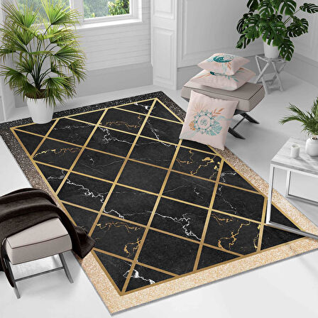 Kaymaz Taban Yıkanabilir Halı – Mutfak, Salon, Yatak Odası için Modern Dijital Baskı Halı