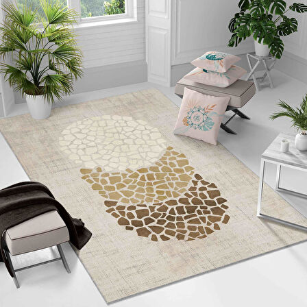 Kaymaz Taban Yıkanabilir Halı – Mutfak, Salon, Yatak Odası için Modern Dijital Baskı Halı