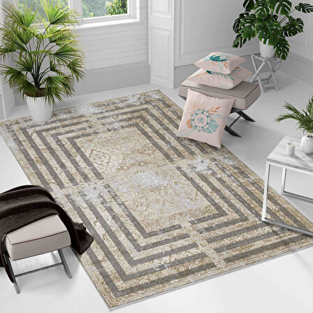 Kaymaz Taban Yıkanabilir Halı – Mutfak, Salon, Yatak Odası için Modern Dijital Baskı Halı