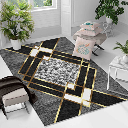 Kaymaz Taban Yıkanabilir Halı – Mutfak, Salon, Yatak Odası için Modern Dijital Baskı Halı