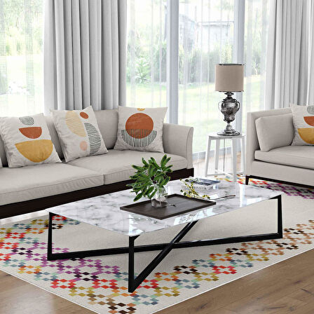 Kaymaz Taban Yıkanabilir Halı – Mutfak, Salon, Yatak Odası için Modern Dijital Baskı Halı