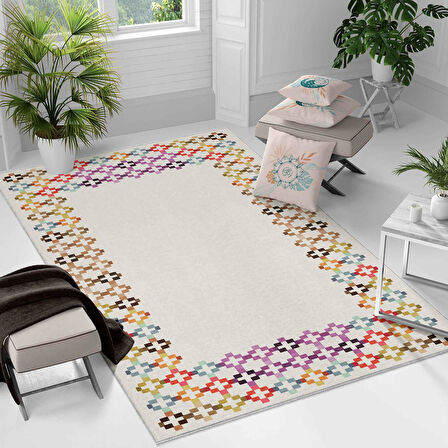 Kaymaz Taban Yıkanabilir Halı – Mutfak, Salon, Yatak Odası için Modern Dijital Baskı Halı