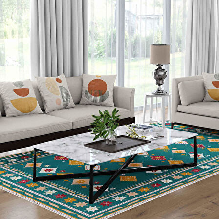 Kaymaz Taban Yıkanabilir Halı – Mutfak, Salon, Yatak Odası için Modern Dijital Baskı Halı