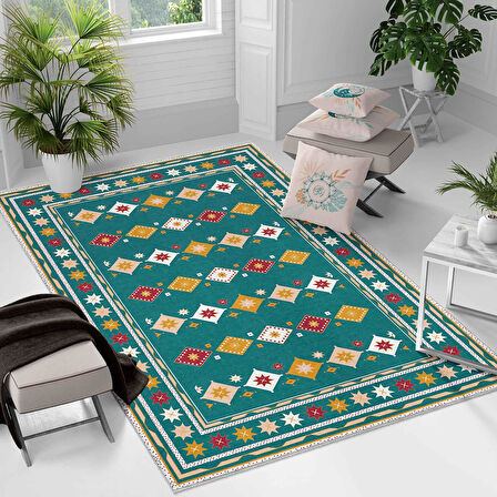 Kaymaz Taban Yıkanabilir Halı – Mutfak, Salon, Yatak Odası için Modern Dijital Baskı Halı