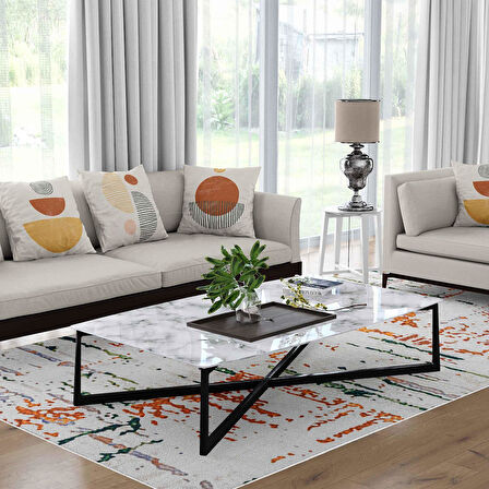 Kaymaz Taban Yıkanabilir Halı – Mutfak, Salon, Yatak Odası için Modern Dijital Baskı Halı