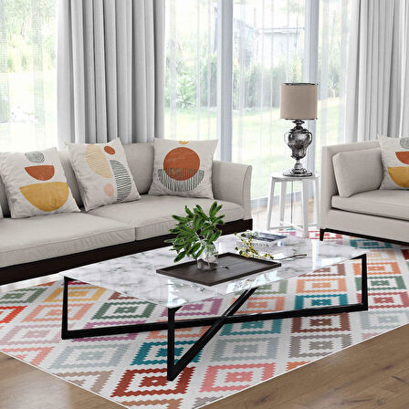 Kaymaz Taban Yıkanabilir Halı – Mutfak, Salon, Yatak Odası için Modern Dijital Baskı Halı