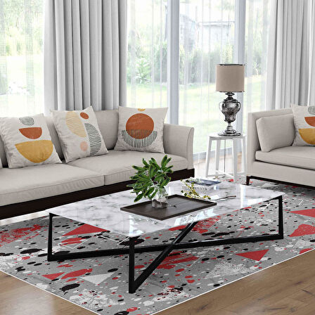 Kaymaz Taban Yıkanabilir Halı – Mutfak, Salon, Yatak Odası için Modern Dijital Baskı Halı