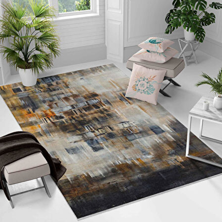 Kaymaz Taban Yıkanabilir Halı – Mutfak, Salon, Yatak Odası için Modern Dijital Baskı Halı