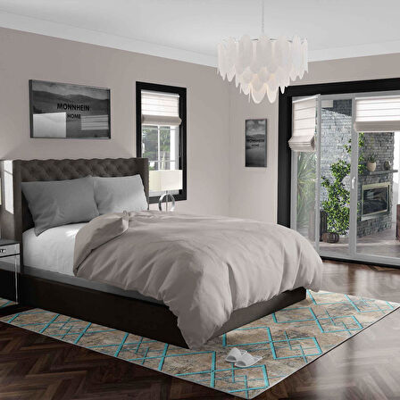 Kaymaz Taban Yıkanabilir Halı – Mutfak, Salon, Yatak Odası için Modern Dijital Baskı Halı (SLNHAL159)