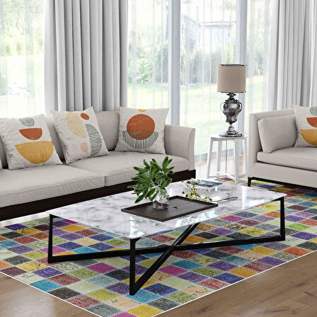 Kaymaz Taban Yıkanabilir Halı – Mutfak, Salon, Yatak Odası için Modern Dijital Baskı Halı